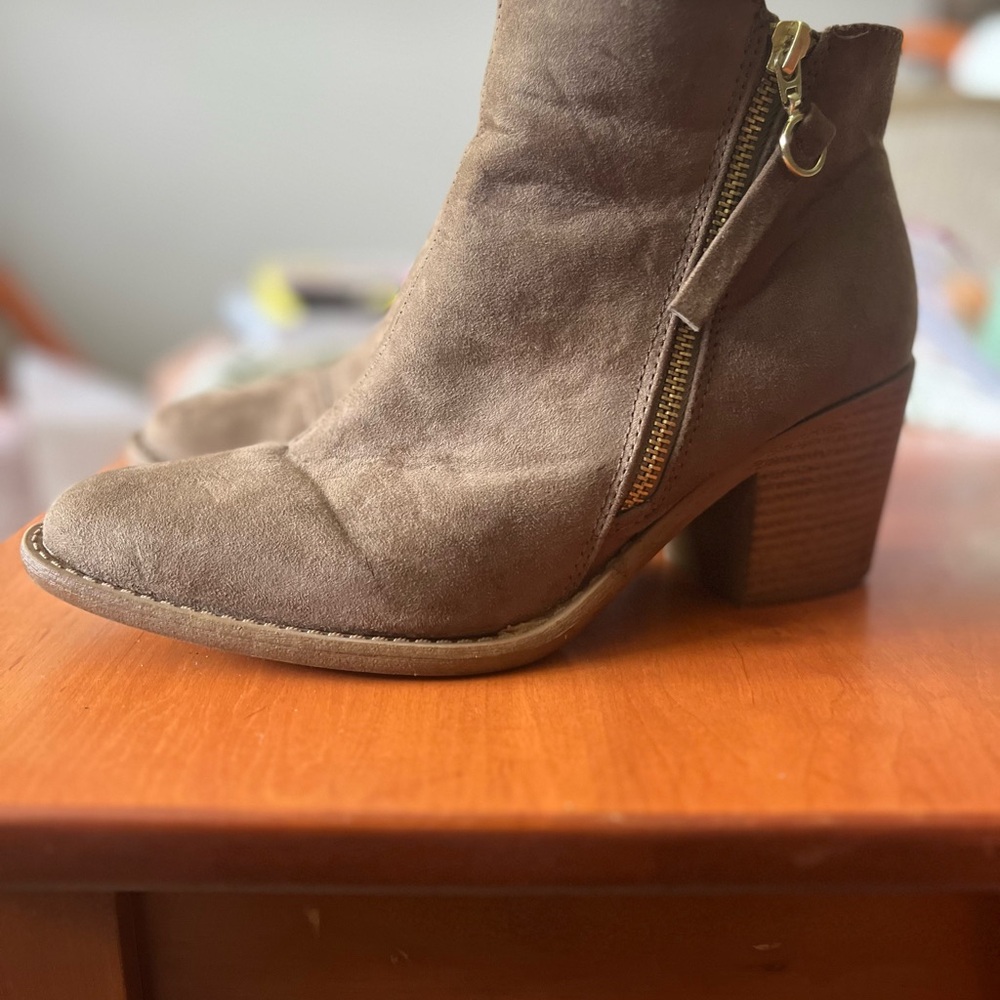 Brown Suede Ankle Boots